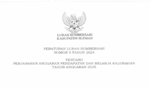 Peraturan Lurah Sumbersari Nomor 5 Tahun 2024