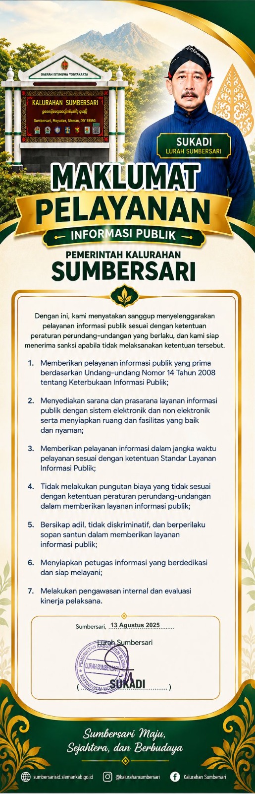 Maklumat Pelayanan Informasi Publik